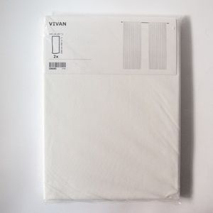 IKEA Vivan Set of 2 Curtain Panels | Polyester Cotton Knit | 98.5" Long